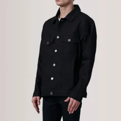 Eddie Black Oversized Denim Trucker Jacket