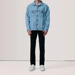 Eddie Light Blue Oversized Denim Trucker Jacket