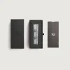 Elroy Black Leather Keychain