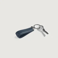 Elroy Blue Leather Keychain