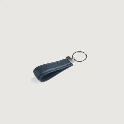 Elroy Blue Leather Keychain