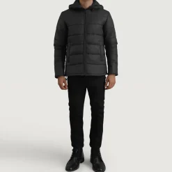 Erico Black Hooded Puffer Jacket