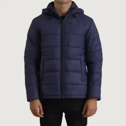 Erico Blue Hooded Puffer Jacket