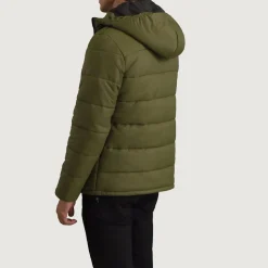 Erico Green Hooded Puffer Jacket