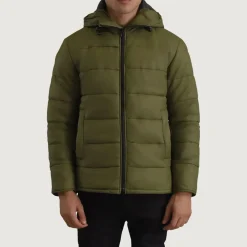 Erico Green Hooded Puffer Jacket