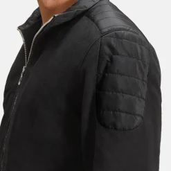 Ethan Hybrid Suede Bomber Jacket
