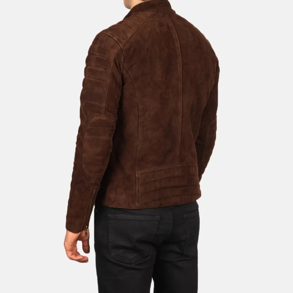 Faisor Mocha Suede Biker Jacket