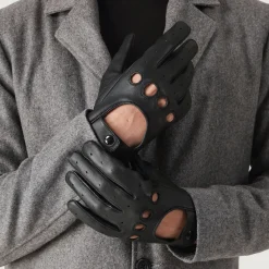 Ferdinand Black Leather Driving Gloves