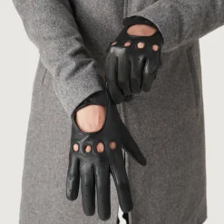 Ferdinand Black Leather Driving Gloves