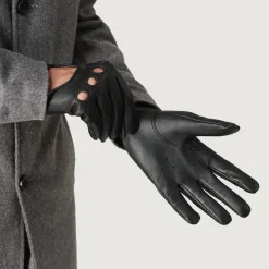 Ferdinand Black Leather Driving Gloves