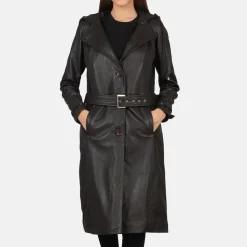 Fixon Hooded Brown Trench Coat
