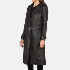 Fixon Hooded Brown Trench Coat