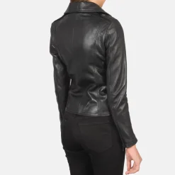 Flashback Black Leather Biker Jacket