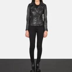Flashback Black Leather Biker Jacket