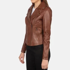 Flashback Brown Leather Biker Jacket