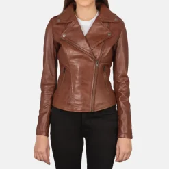 Flashback Brown Leather Biker Jacket