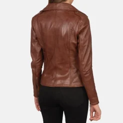 Flashback Brown Leather Biker Jacket