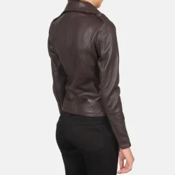 Flashback Maroon Leather Biker Jacket