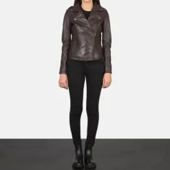 Flashback Maroon Leather Biker Jacket