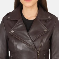 Flashback Maroon Leather Biker Jacket