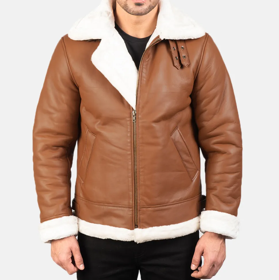 Francis B-3 Brown Leather Bomber Jacket