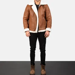 Francis B-3 Brown Leather Bomber Jacket