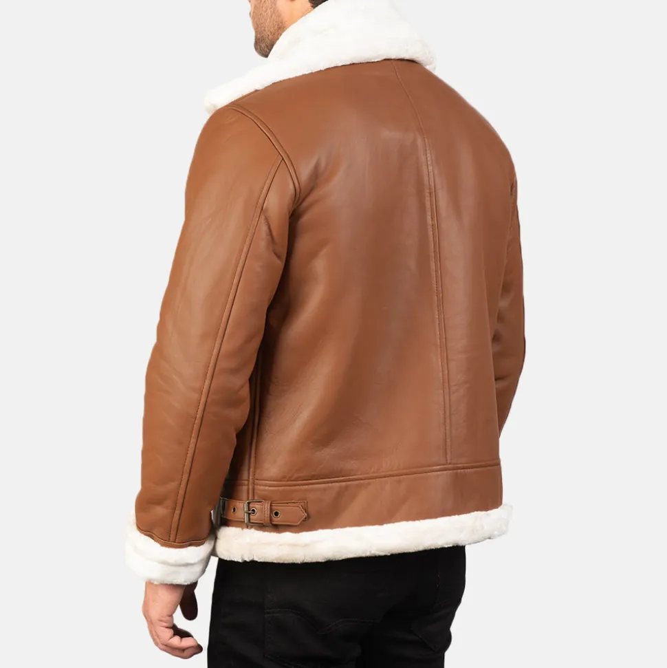 Francis B-3 Brown Leather Bomber Jacket