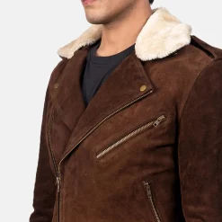 Furton Mocha Suede Biker Jacket