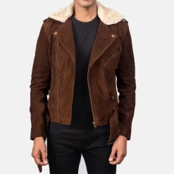 Furton Mocha Suede Biker Jacket