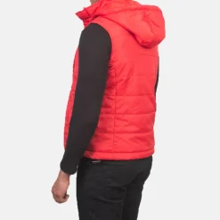 Fuston Red Hooded Puffer Vest