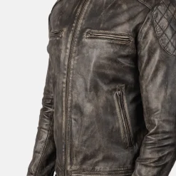 Gatsby Distressed Brown Leather Jacket