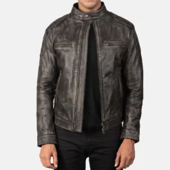 Gatsby Distressed Brown Leather Jacket