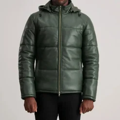Gordon Green Hooded Leather Puffer Jacket