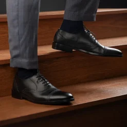 Greyson Brogues Oxford Black Leather Shoes