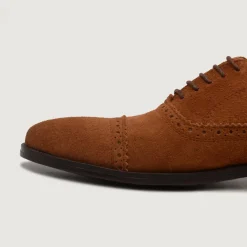 Greyson Brogues Oxford Brown Suede Leather Shoes