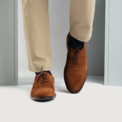 Greyson Brogues Oxford Brown Suede Leather Shoes