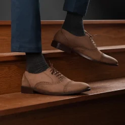Greyson Brogues Oxford Oil Pull-up Brown Leather Shoes