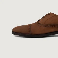 Greyson Brogues Oxford Oil Pull-up Brown Leather Shoes