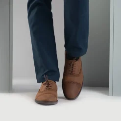 Greyson Brogues Oxford Oil Pull-up Brown Leather Shoes