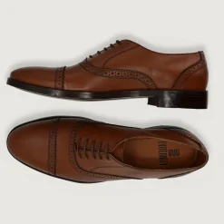 Greyson Brogues Oxford Tan Leather Shoes