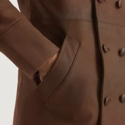 Half Life Brown Leather Coat
