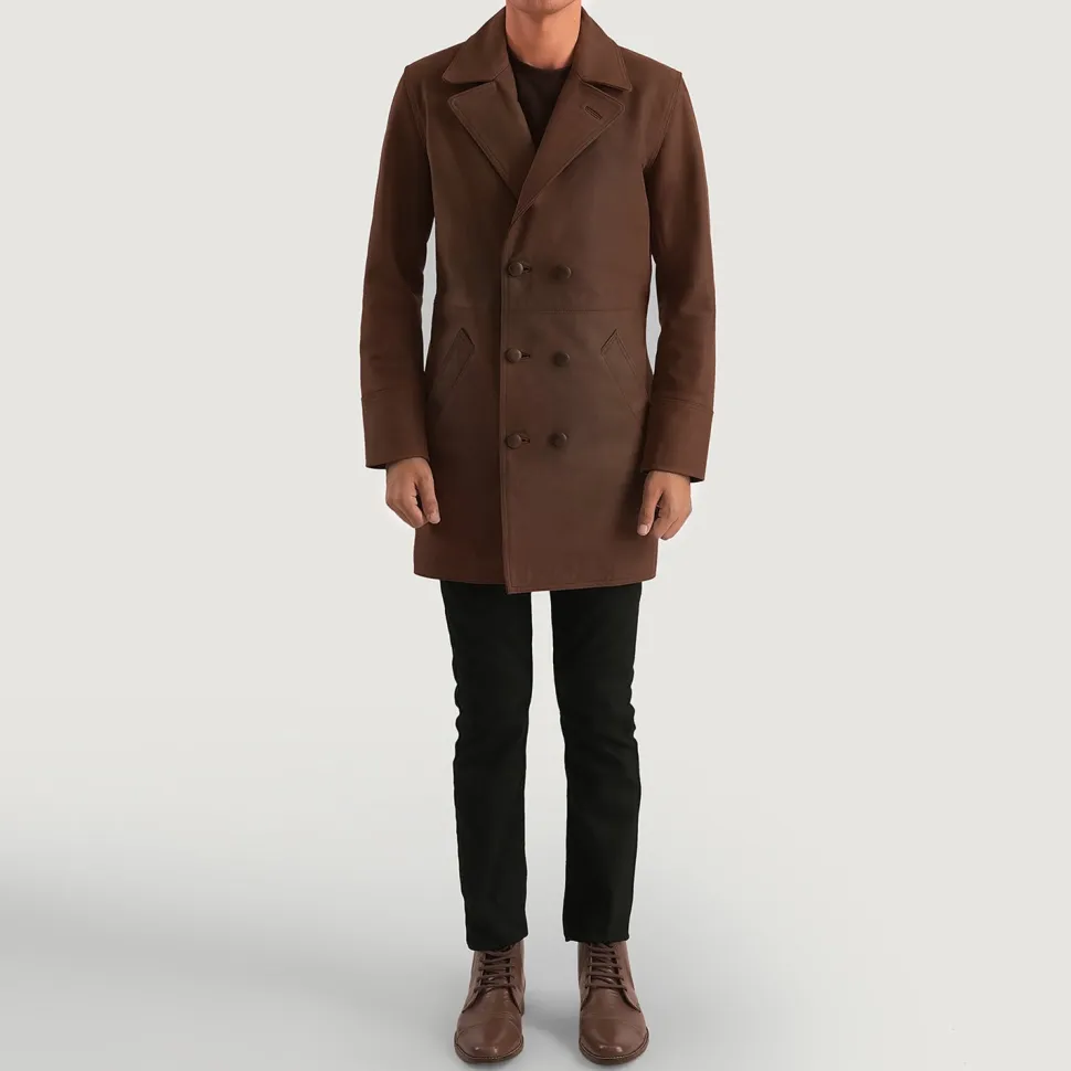 Half Life Brown Leather Coat
