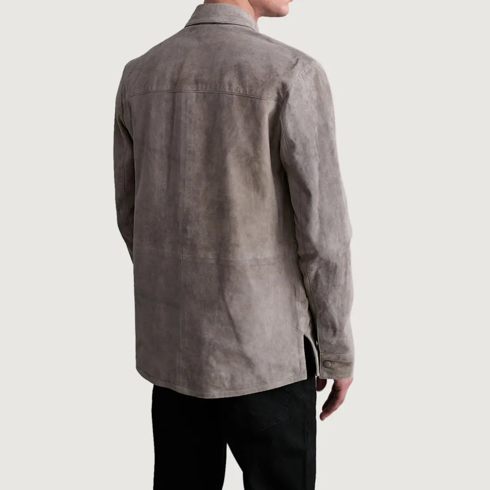Haven Grey Suede Leather Shirt