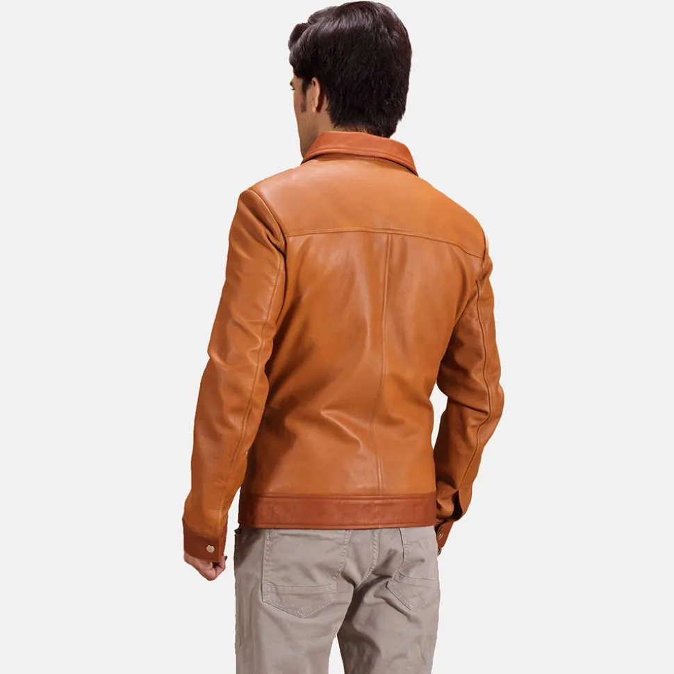 Hubert Tan Brown Leather Jacket