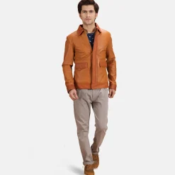 Hubert Tan Brown Leather Jacket