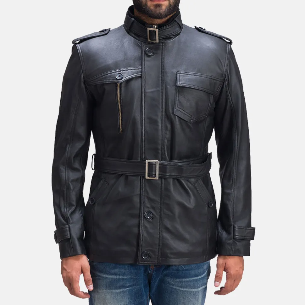 Hunter Black Leather Jacket