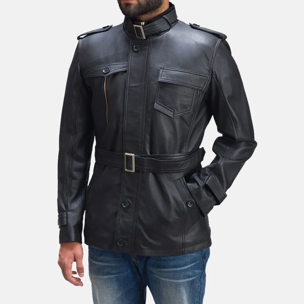 Hunter Black Leather Jacket