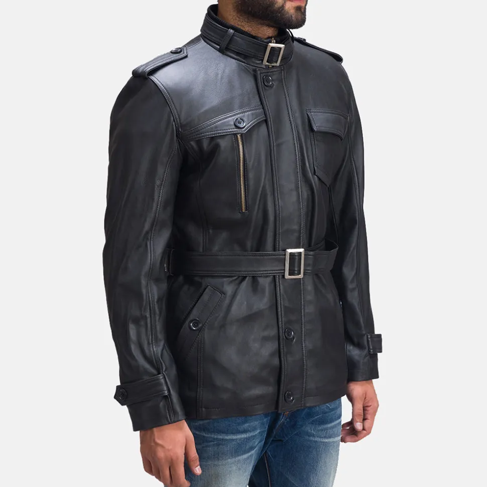 Hunter Black Leather Jacket