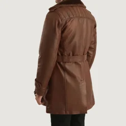 Hunter Distressed Brown Fur Leather Coat