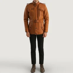 Hunter Tan Brown Fur Leather Jacket